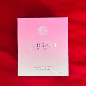 (EMPTY BOX). Versace Bright Crystal Pink and Cream Box